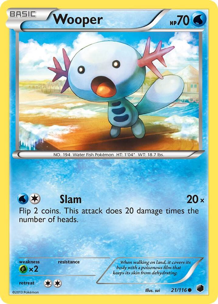 Pokemon Wooper 21/116 Plasma Freeze