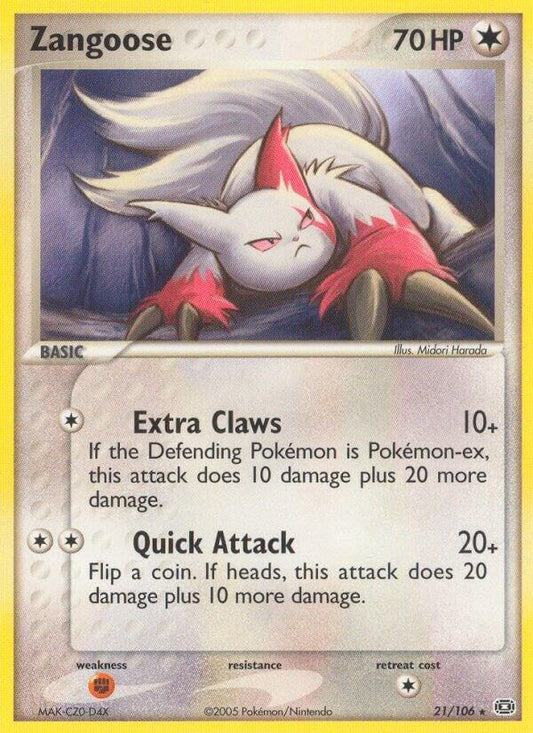 Pokemon Zangoose 21/106 Emerald