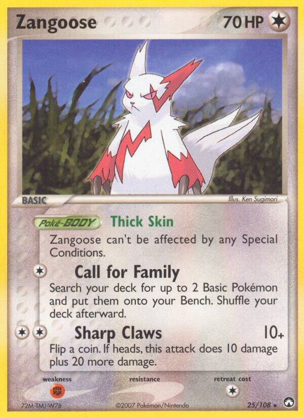 Pokemon Zangoose 25/108 Power Keepers