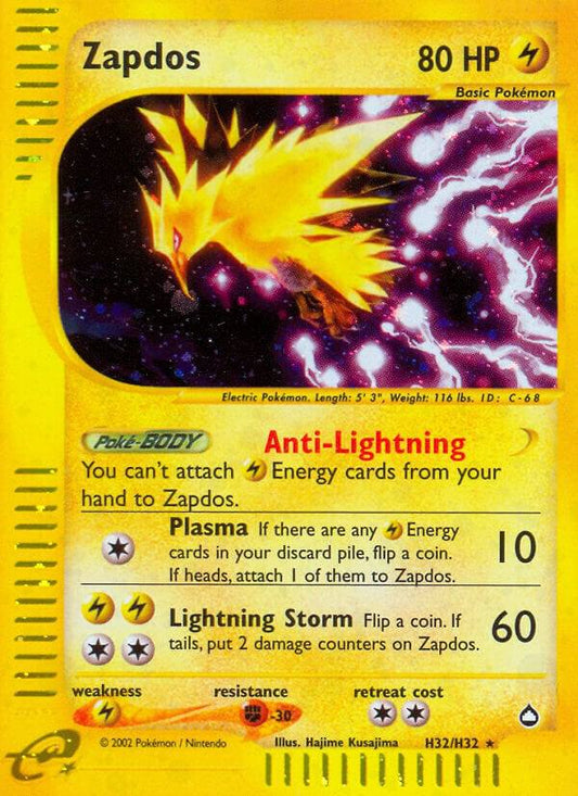 Pokemon Zapdos H32/147 Aquapolis