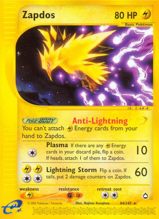 Pokemon Zapdos 44/147 Aquapolis
