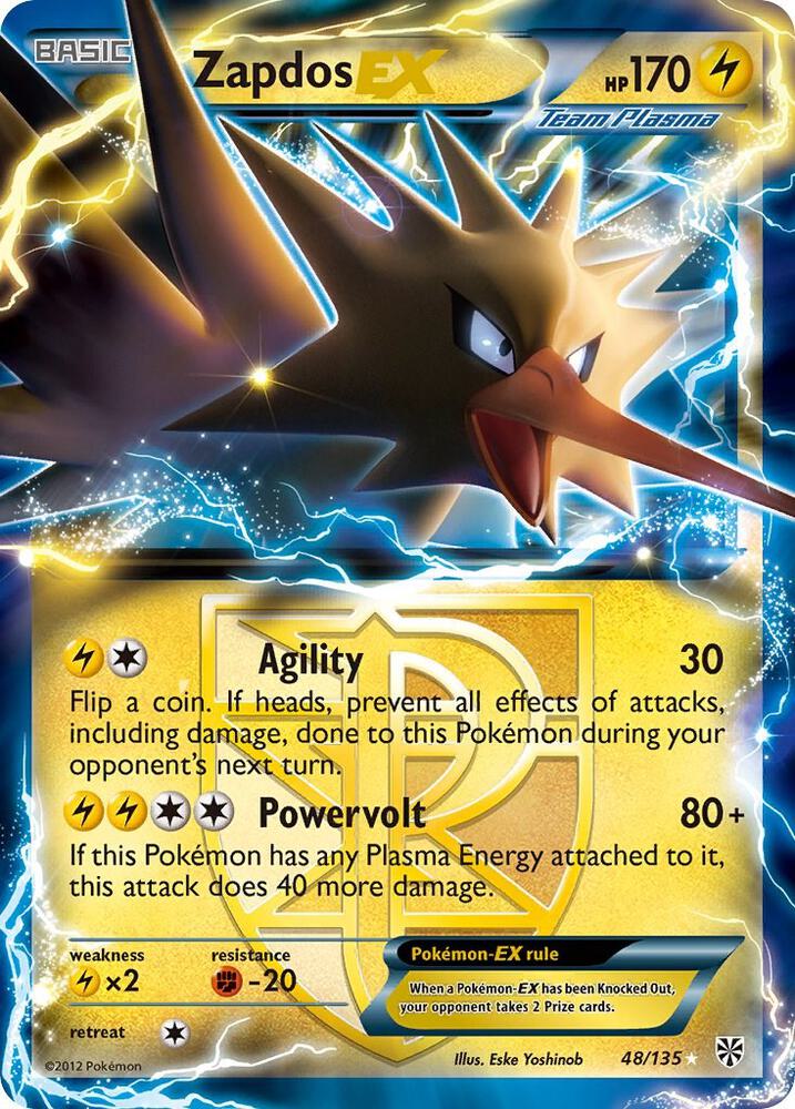 Pokemon Zapdos EX 48/135 Plasma Storm