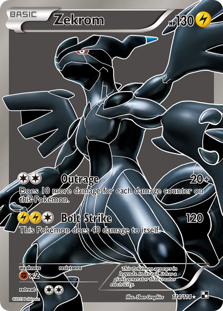 Pokemon Zekrom 114/114 Black & White