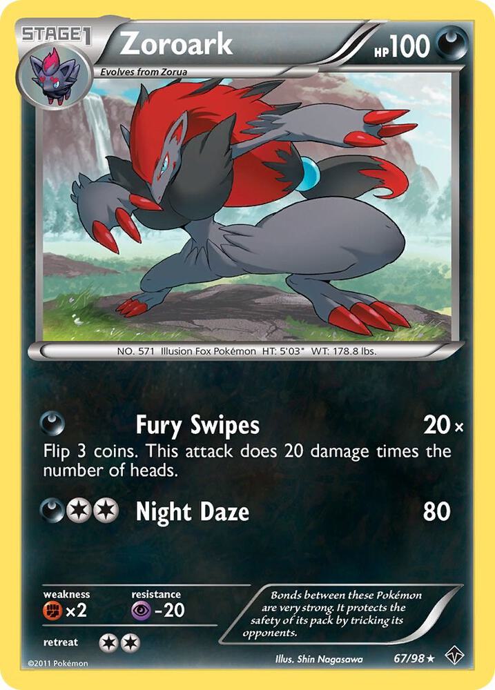 Pokemon Zoroark 67/98 Emerging Powers