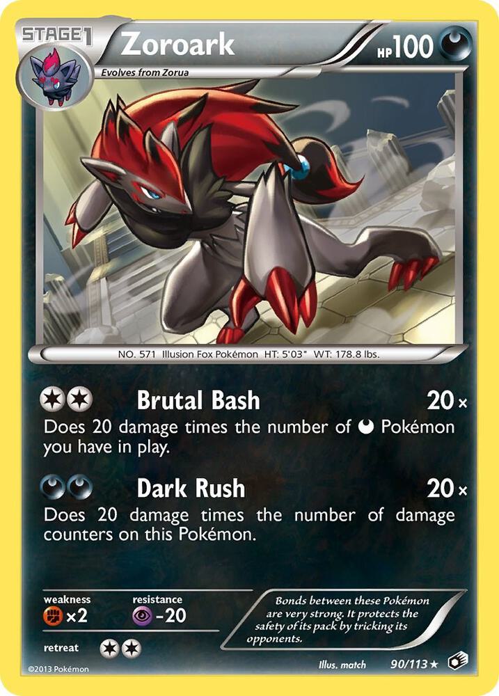 Pokemon Zoroark 90/113 Legendary Treasures