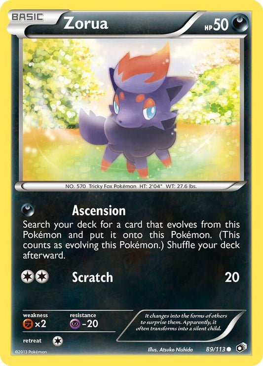 Pokemon Zorua 89/113 Legendary Treasures