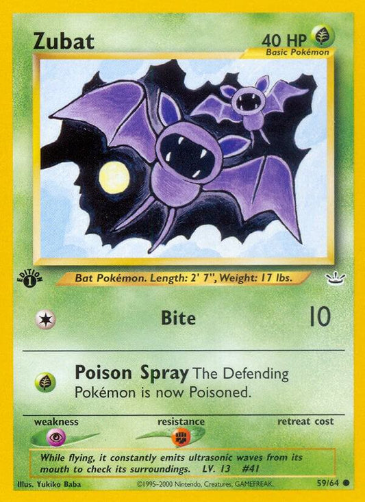 Pokemon Zubat 59/64 Neo Revelation