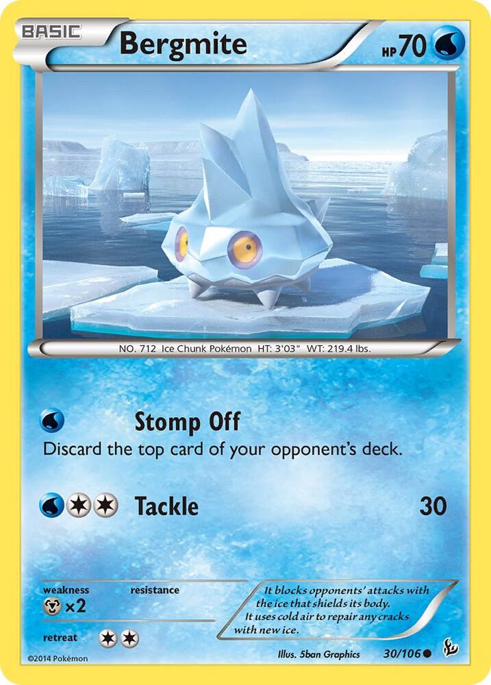 Pokemon Bergmite 30/106 Flashfire