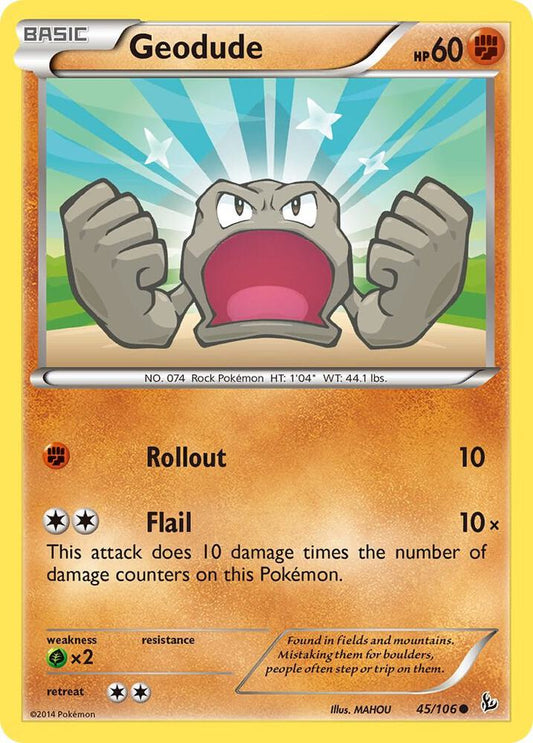 Pokemon Geodude 45/106 Flashfire