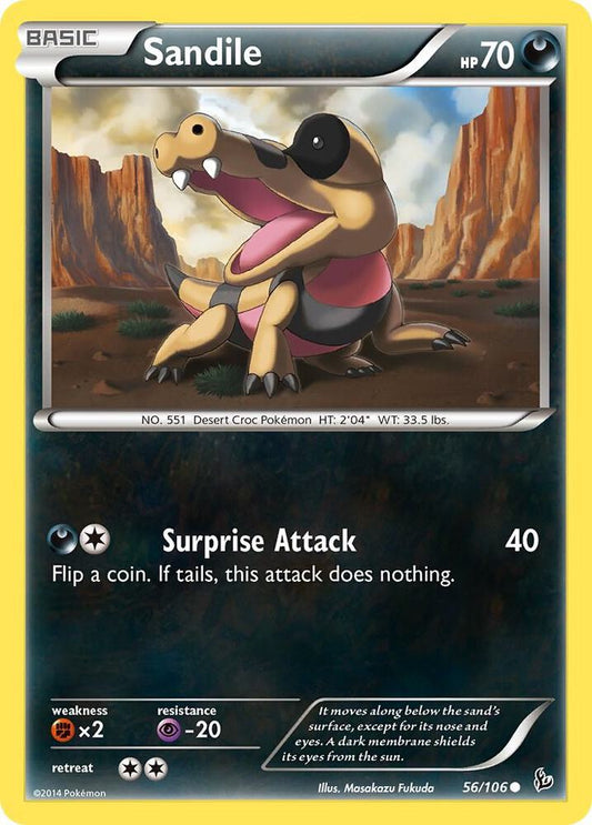 Pokemon Sandile 56/106 Flashfire
