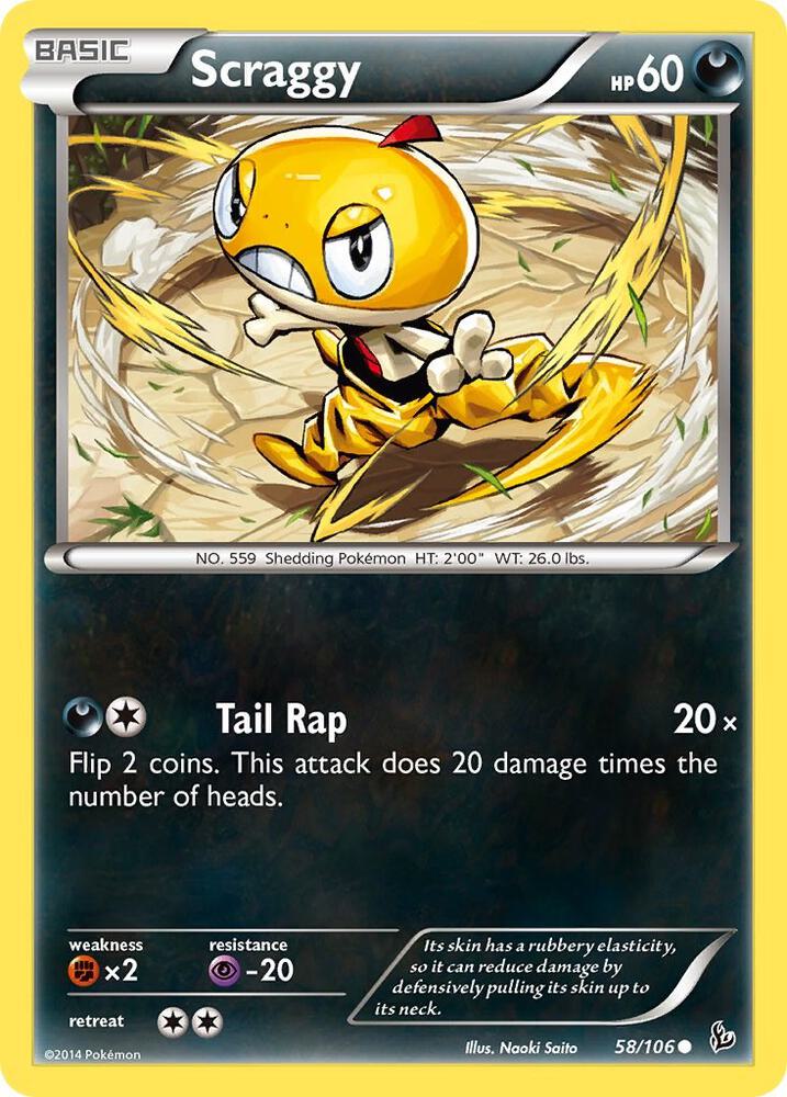 Pokemon Scraggy 58/106 Flashfire