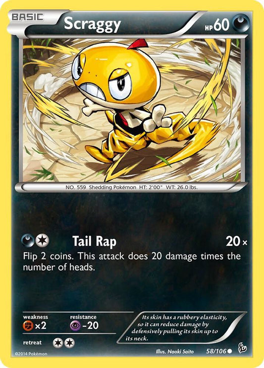 Pokemon Scraggy 58/106 Flashfire
