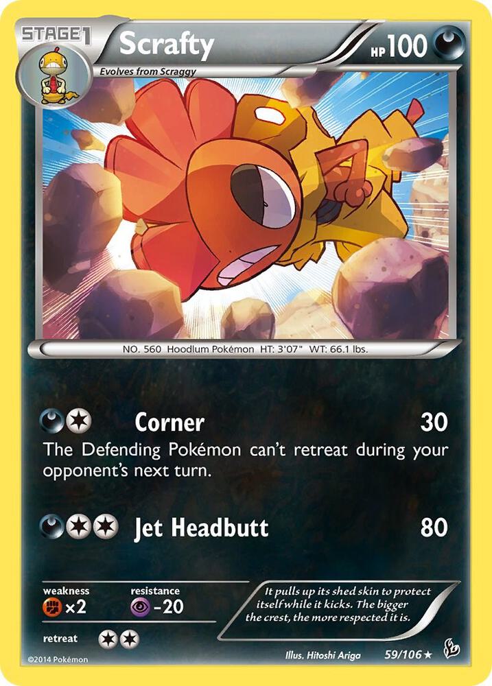 Pokemon Scrafty 59/106 Flashfire