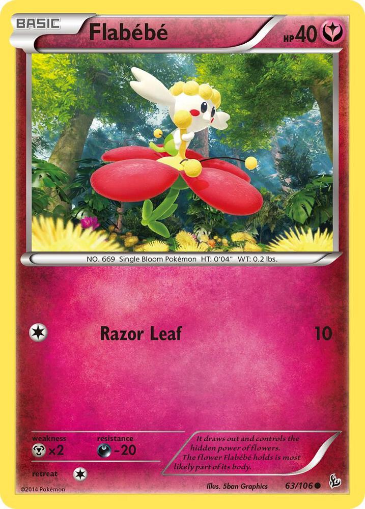 Pokemon Flabébé 63/106 Flashfire