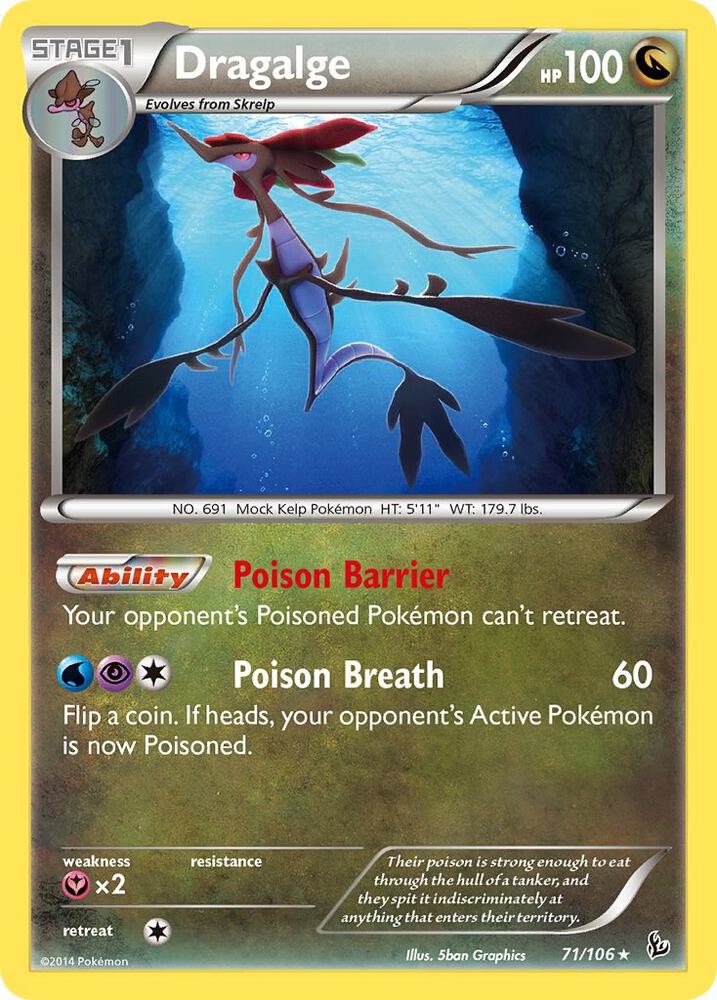 Pokemon Dragalge 71/106 Flashfire
