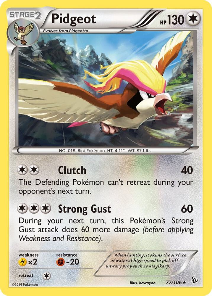 Pokemon Pidgeot 77/106 Flashfire