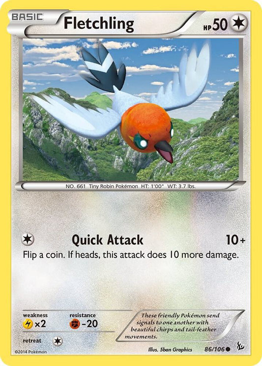 Pokemon Fletchling 86/106 Flashfire