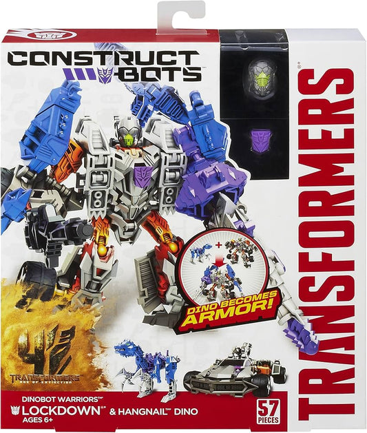 Hasbro Transformers Construct Bots Dinobot Warriors Lockdown & Hangnail Dino (57 Pieces)