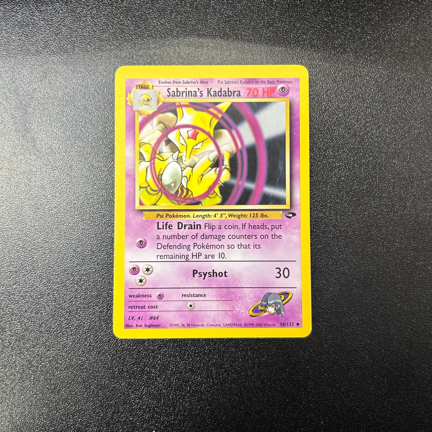 Pokemon TCG Sabrina's Kadabra 58/132 Gym Challenge