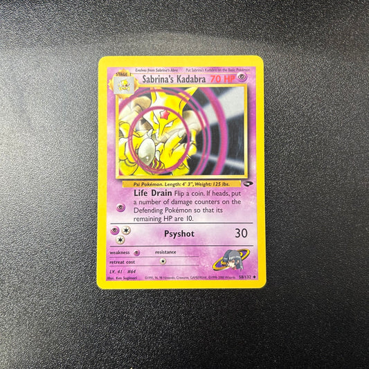 Pokemon TCG Sabrina's Kadabra 58/132 Gym Challenge