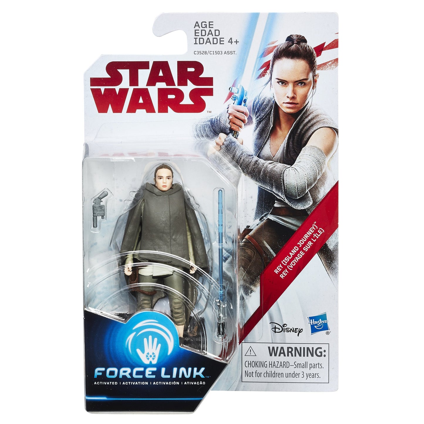 Hasbro Star Wars Force Link Rey (Island Journey) 4 Inch Action Figure
