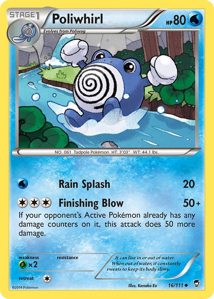 Pokemon Poliwhirl 16/111 Furious Fists