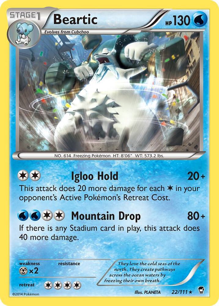 Pokemon Beartic 22/111 Furious Fists