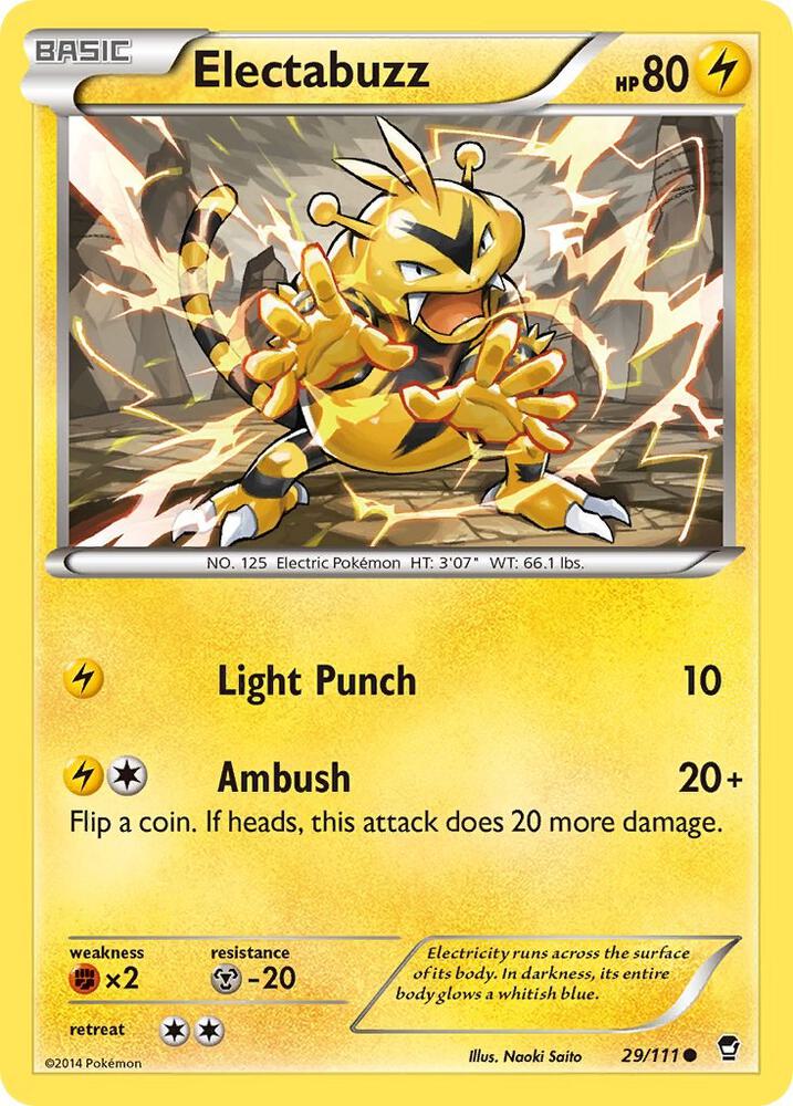 Pokemon Electabuzz 29/111 Furious Fists