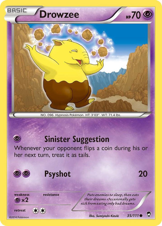 Pokemon Drowzee 35/111 Furious Fists