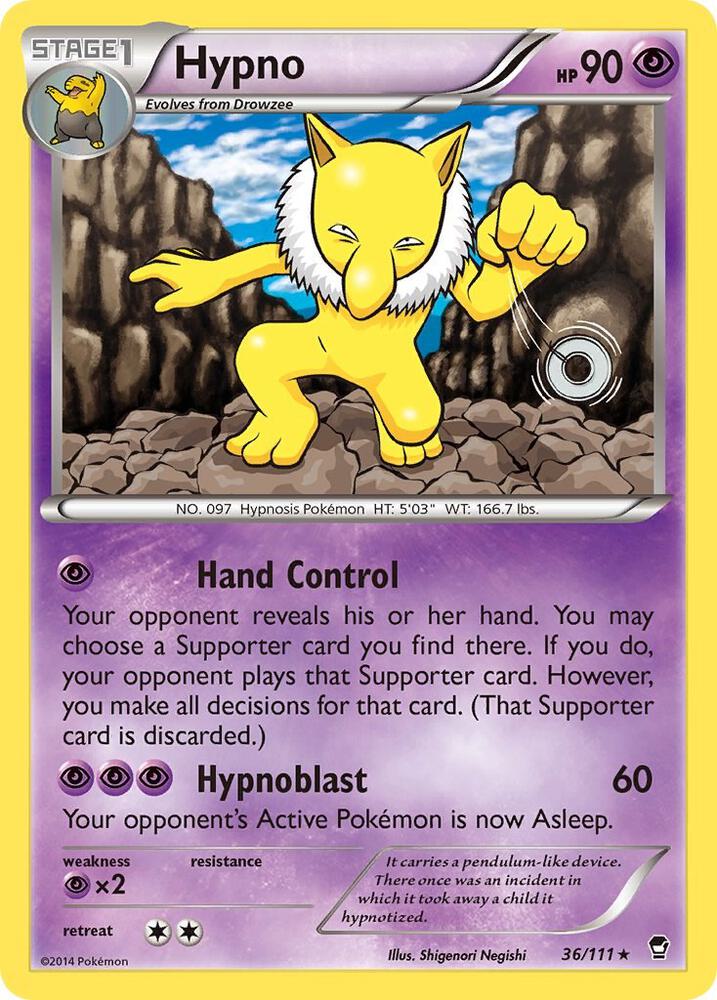 Pokemon Hypno 36/111 Furious Fists