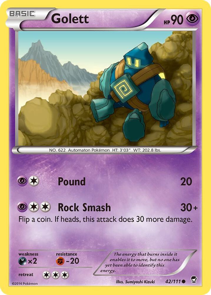 Pokemon Golett 42/111 Furious Fists