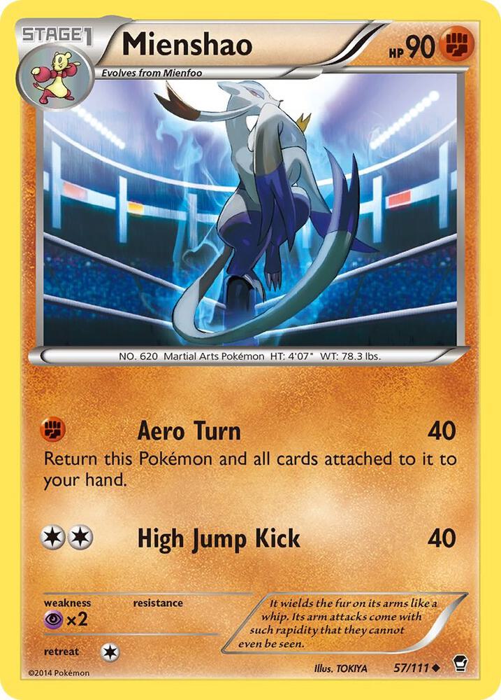 Pokemon Mienshao 57/111 Furious Fists