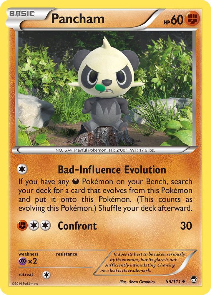 Pokemon Pancham 59/111 Furious Fists