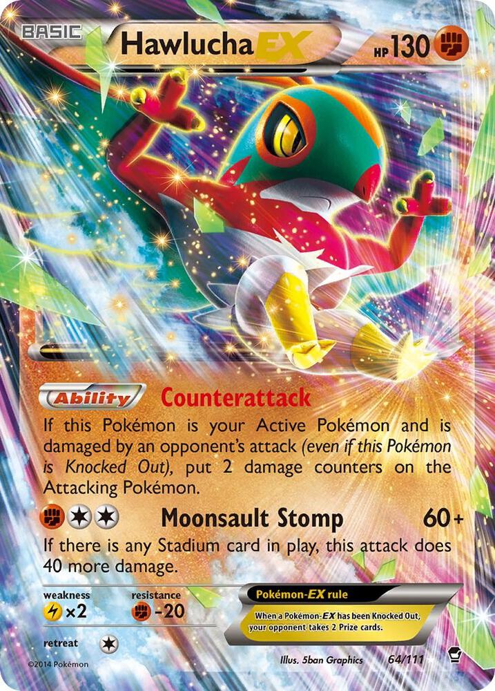Pokemon Hawlucha EX 64/111 Furious Fists