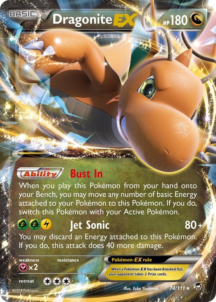 Pokemon Dragonite EX 74/111 Furious Fists