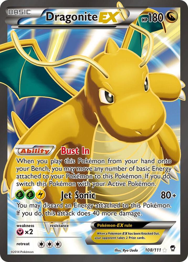 Pokemon Dragonite EX 108/111 Furious Fists