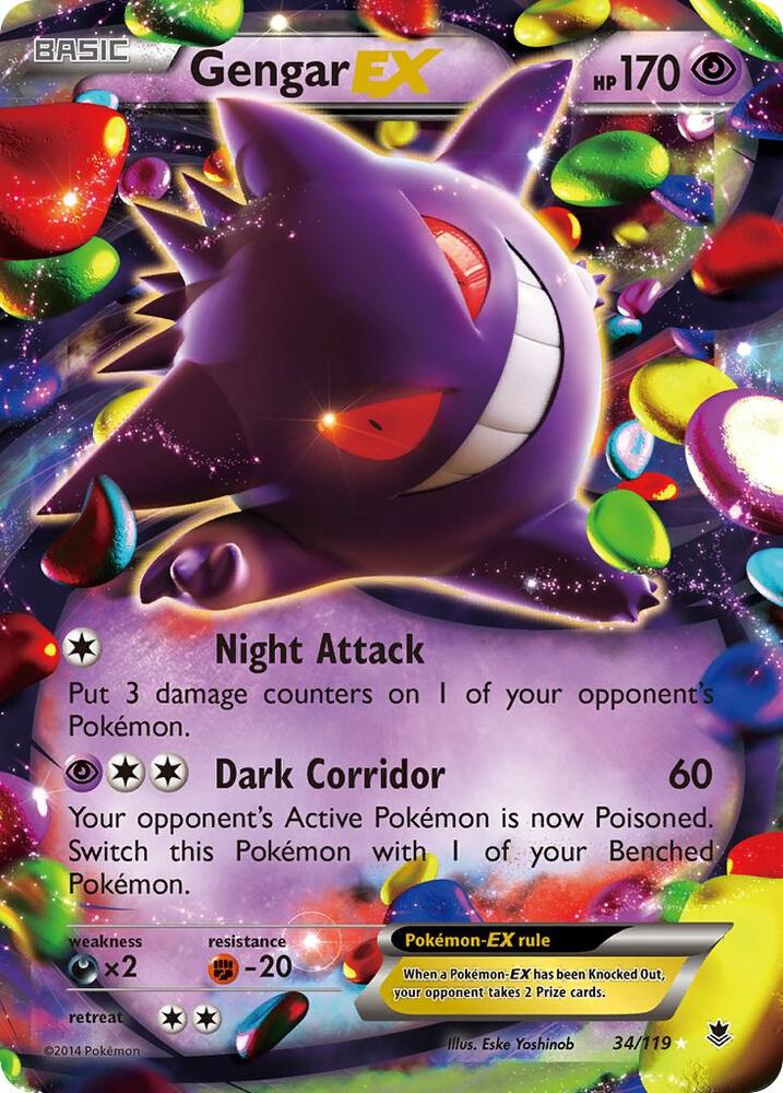 Pokemon Gengar EX 34/119 Phantom Forces