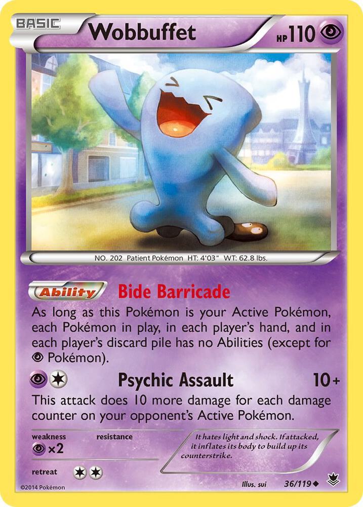 Pokemon Wobbuffet 36/119 Phantom Forces