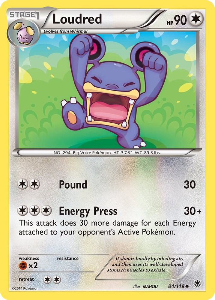 Pokemon Loudred 84/119 Phantom Forces