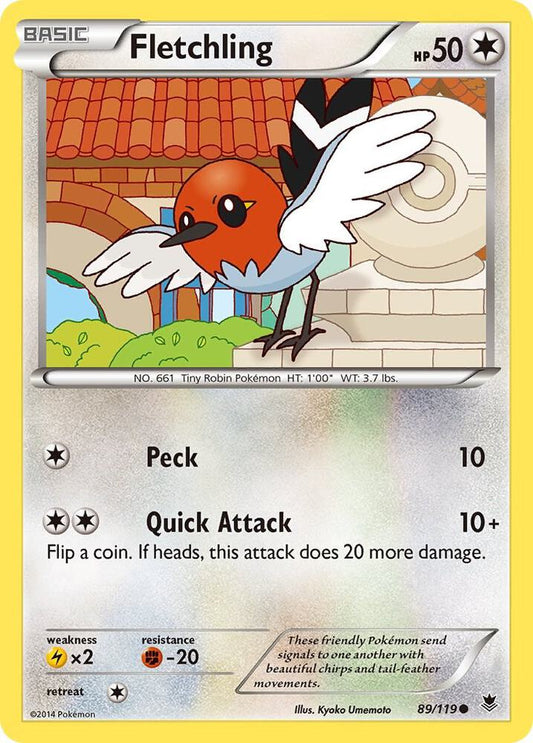 Pokemon Fletchling 89/119 Phantom Forces