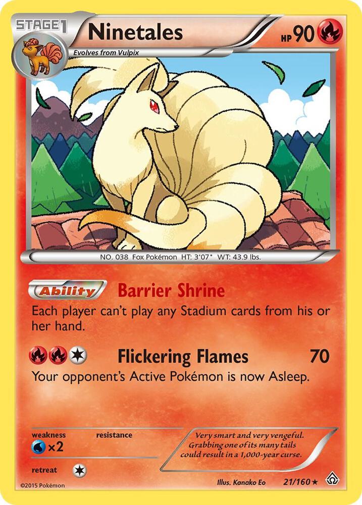 Pokemon Ninetales 21/160 Primal Clash