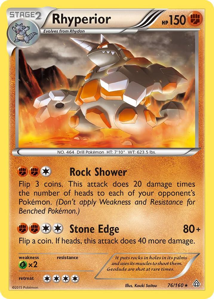 Pokemon Rhyperior 76/160 Primal Clash