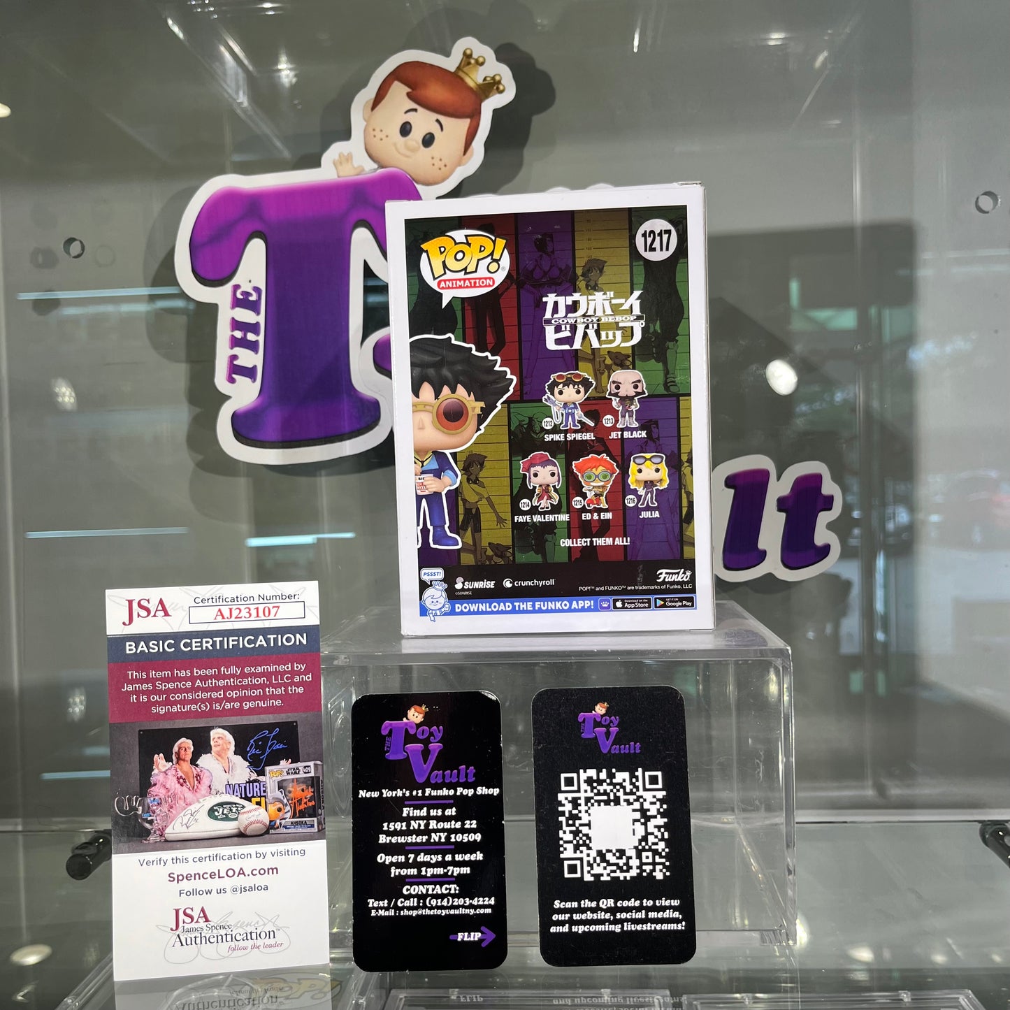 [SOLD 8.1.24] Funko Pop! Animation Cowboy Bebop - Spike with Noodles #1217 Target Exclusive Signed by Steve Blum