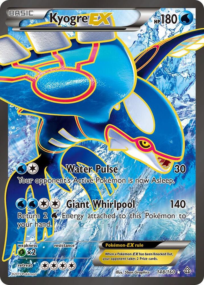 Pokemon Kyogre EX 148/160 Primal Clash
