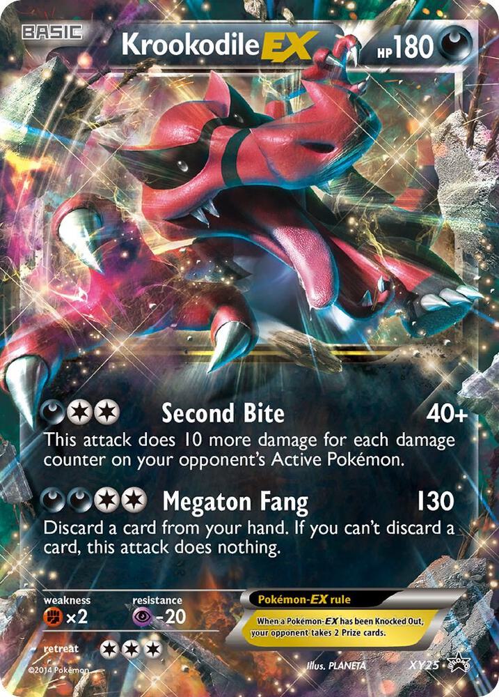 Pokemon Krookodile EX XY25 XY Black Star Promos