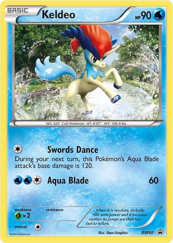 Pokemon Keldeo BW60 BW Black Star Promos
