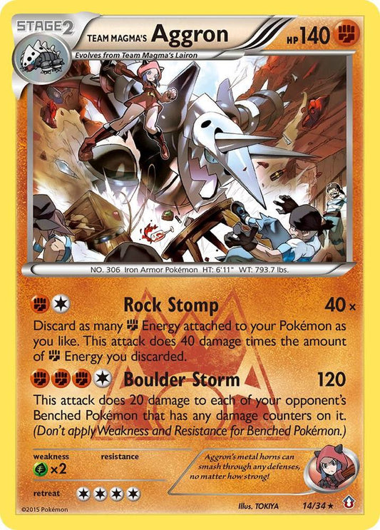 Pokemon Team Magma's Aggron 14/34 Double Crisis