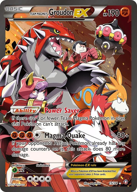 Pokemon Team Magma's Groudon EX 15/34 Double Crisis