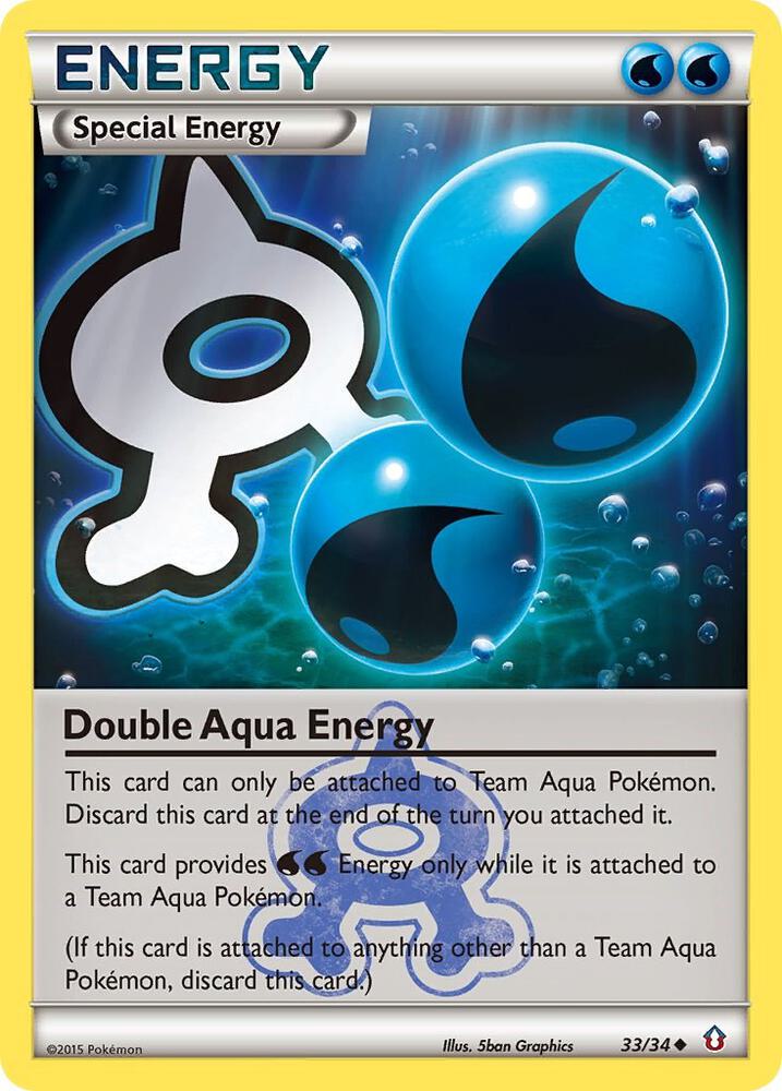 Pokemon Double Aqua Energy 33/34 Double Crisis