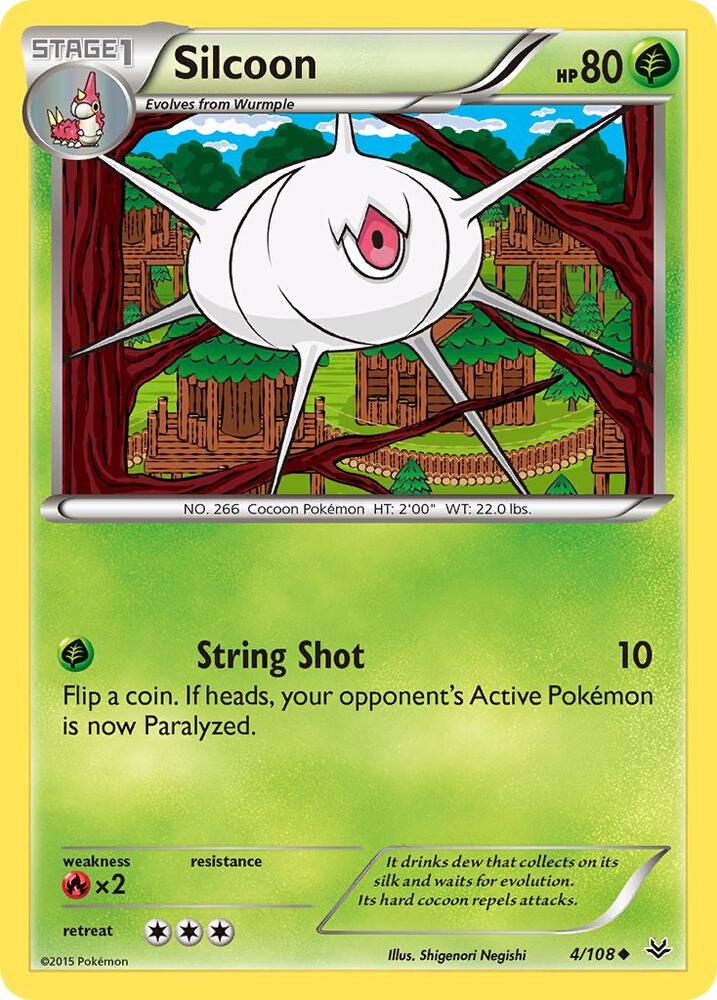 Pokemon Silcoon 4/108 Roaring Skies